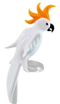 Preview: höhenverstellb. Orchideenstab, Kakadu mit geschl. Flügeln (weiß-gelb) Preview: höhenverstellb. Orchideenstab, Kakadu mit geschl. Flügeln (weiß-gelb)